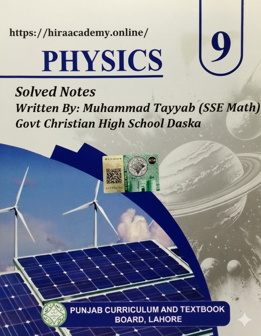 Physics 9th Class Book - Hira Science Academy Physics 9th Class Book cover - Hira Science Academy